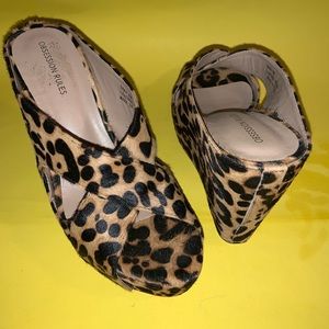 Animal Print Faux Suede Wedge